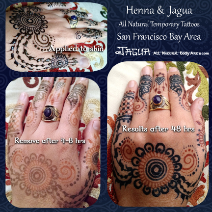 hengua henna jagua application removal stain results